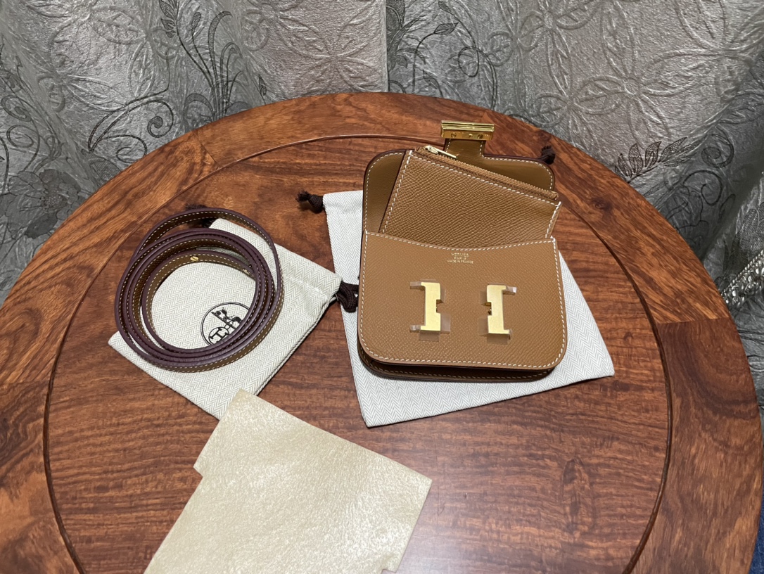 에르메스 콘스탄스백 미니 골드브라운 금장